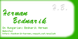 herman bednarik business card